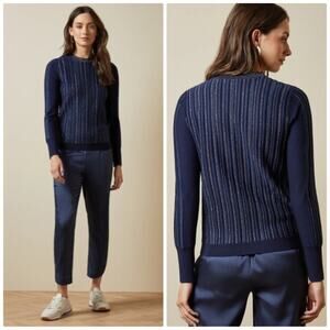 Ted‎ Baker Women's Myree Pullover Metallic Striped Jumper Sweater Size 12